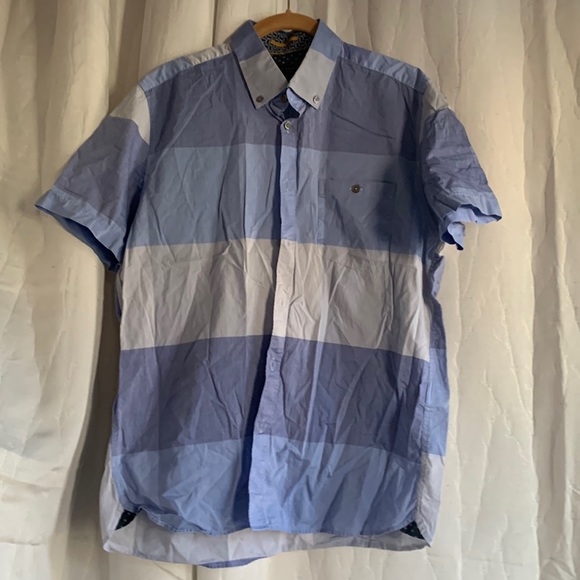 Ted Baker Other - Ted Baker Slim Fit Short Sleeve Button Down Shirt S